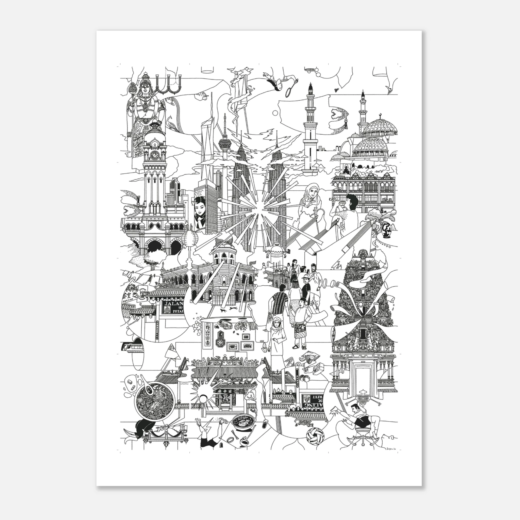 KUALA LUMPUR- Fine Art Poster 50x70 cm / 20x28″ - Image 4