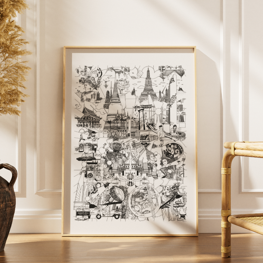 BANGKOK- Fine Art Poster 50x70 cm / 20x28″