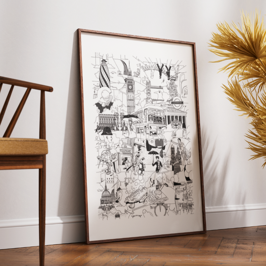 LONDON- Fine Art Poster 50x70 cm / 20x28″