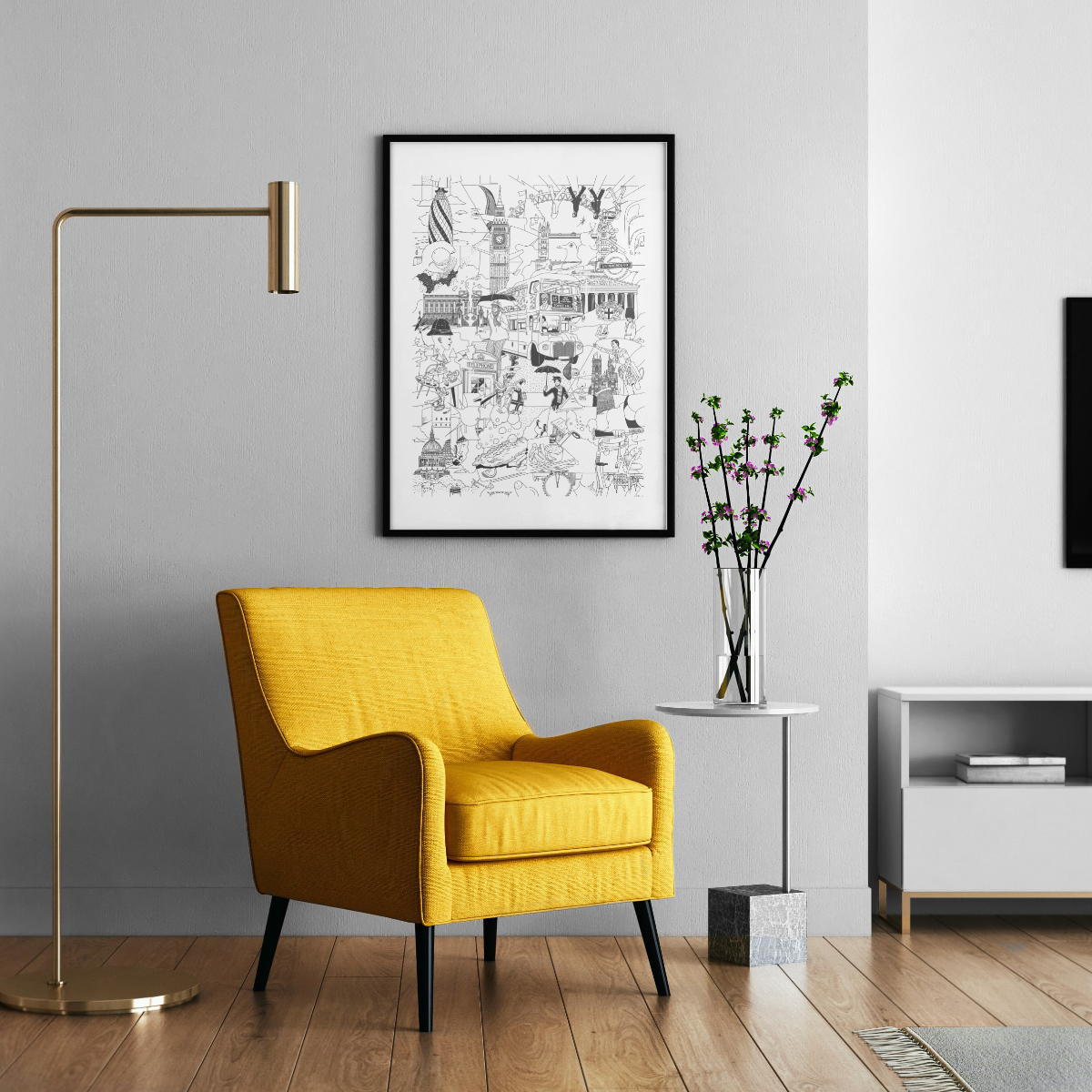LONDON- Fine Art Poster 50x70 cm / 20x28″ - Image 2