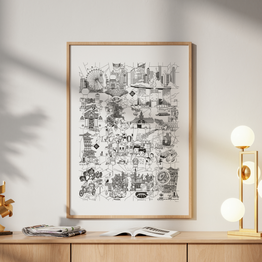 SINGAPORE- Fine Art Poster 50x70 cm / 20x28″