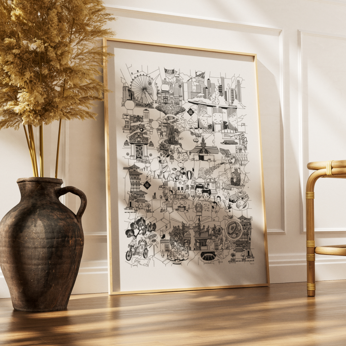 SINGAPORE- Fine Art Poster 50x70 cm / 20x28″ - Image 2