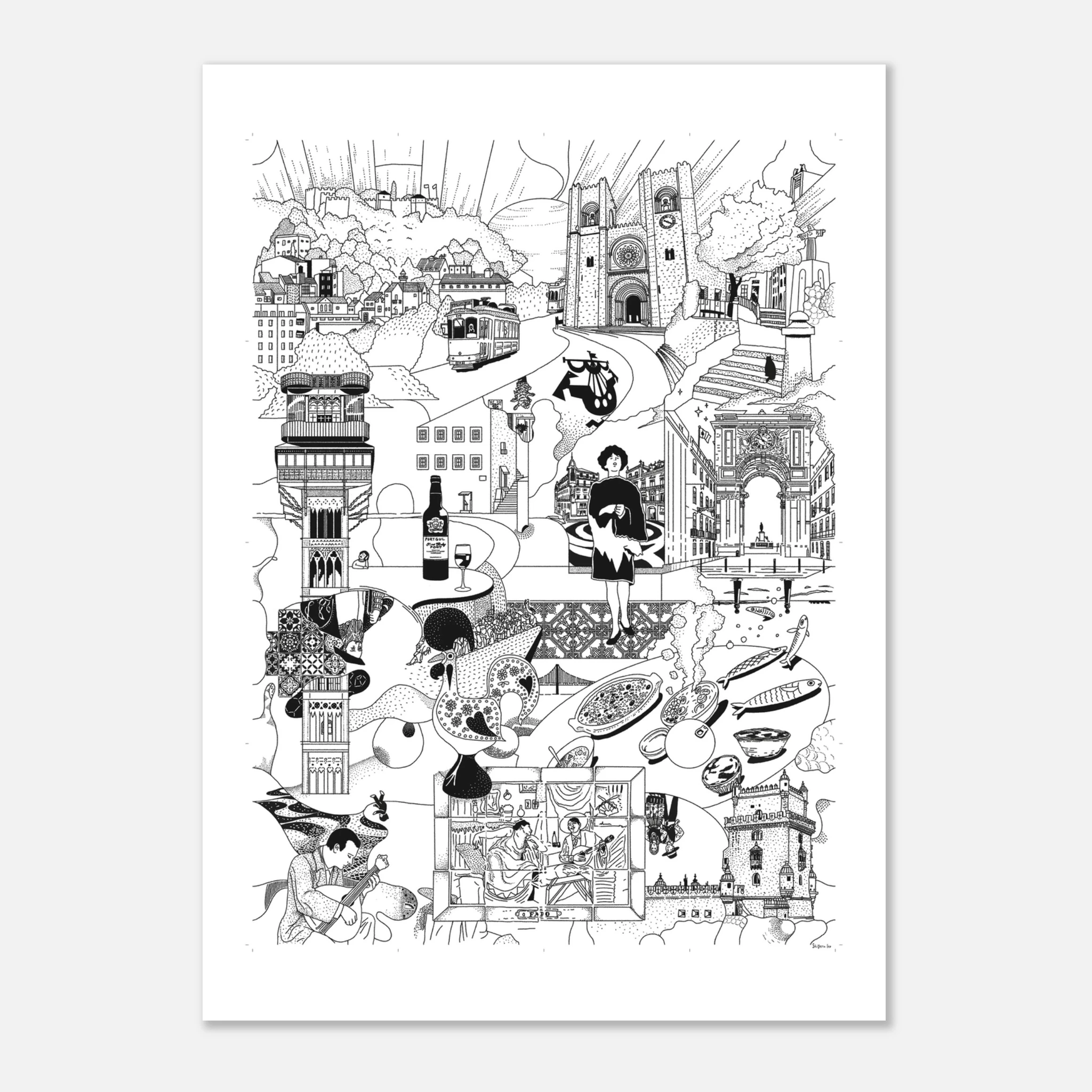 LISBON- Fine Art Poster 50x70 cm / 20x28″ - Image 4