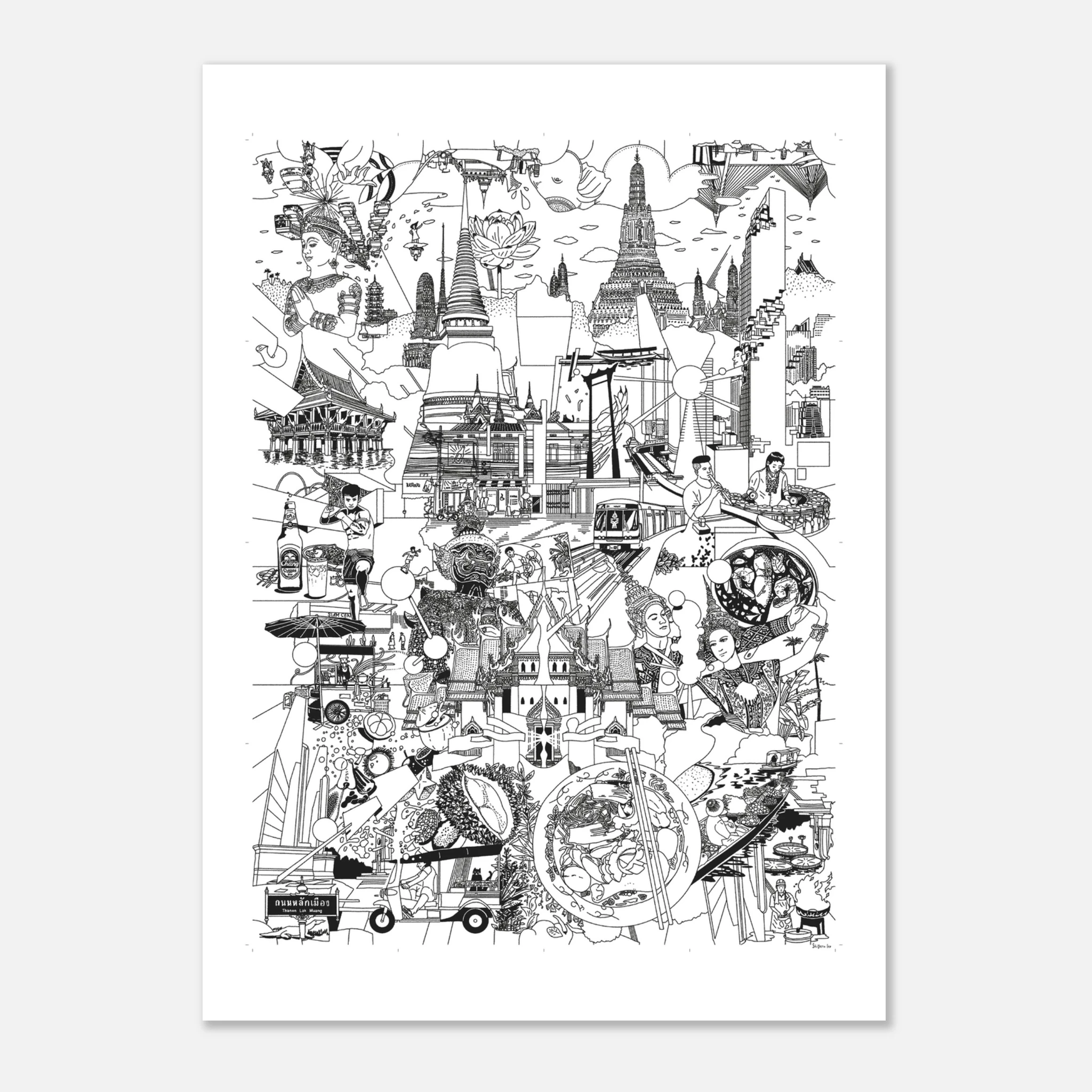 BANGKOK- Fine Art Poster 50x70 cm / 20x28″ - Image 4