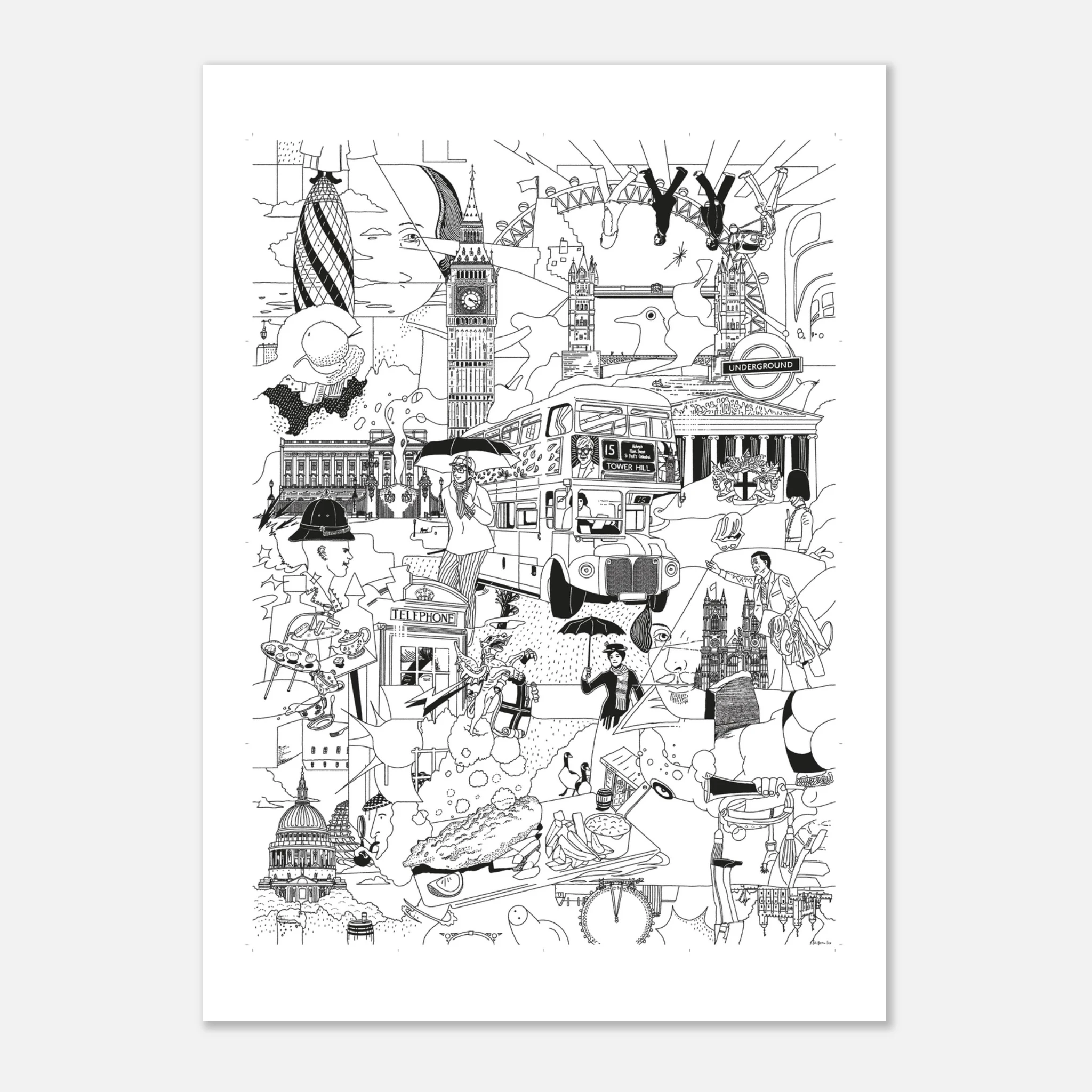 LONDON- Fine Art Poster 50x70 cm / 20x28″ - Image 4
